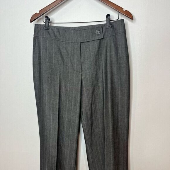 Gardeur Women's Fran Pinstripe Flat Front Trouser Dress Pants Gray Size 8 NWOT - Picture 2 of 12